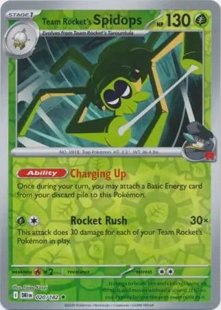 Destined Rivals Team Rocket's Spidops #20/182 reverse holo